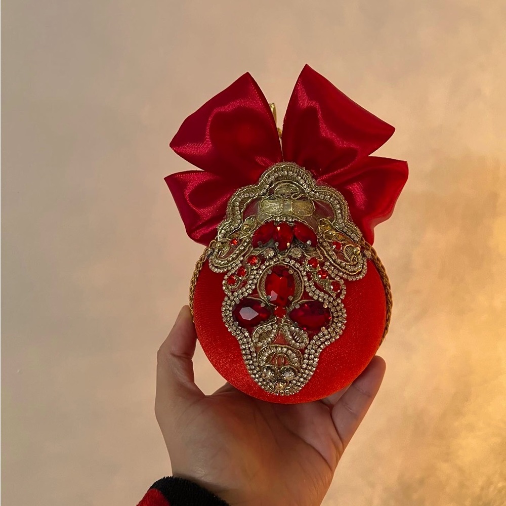 Gorgeous handmade velvet ornaments